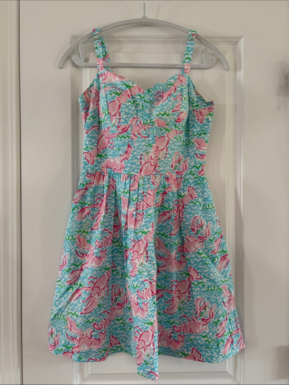 Women’s lobster  Printed Sundress with Adjustable Straps